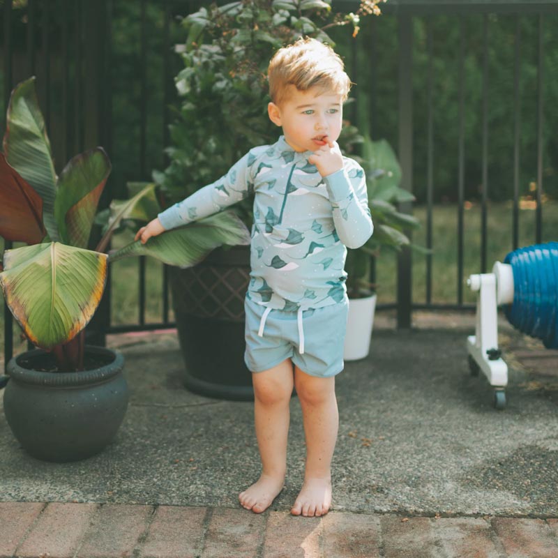 Honeysuckle Swim Co. Kid's Trunks - Coast