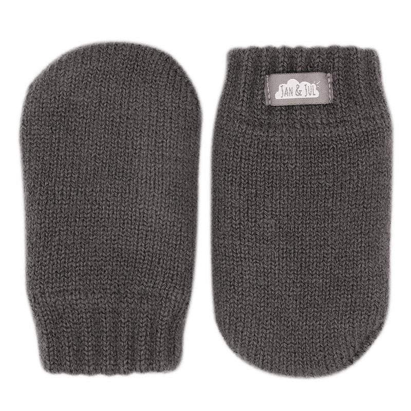 Jan & Jul Knit Mittens - Dark Grey