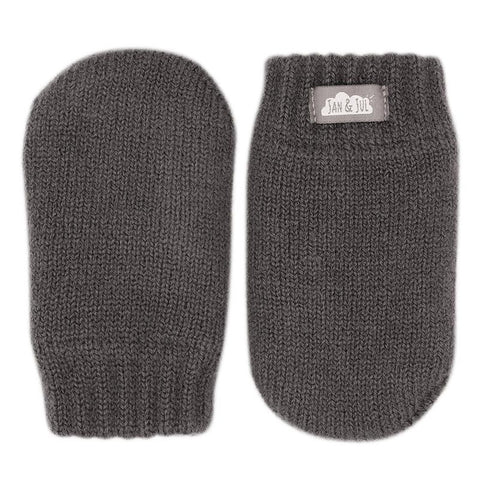 Jan & Jul Knit Mittens - Dark Grey