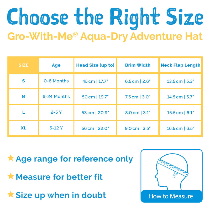 Jan & Jul / Twinklebelle Gro-With-Me AQUADRY ADVENTURE Hat