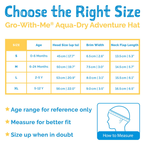 Jan & Jul / Twinklebelle Gro-With-Me AQUADRY ADVENTURE Hat