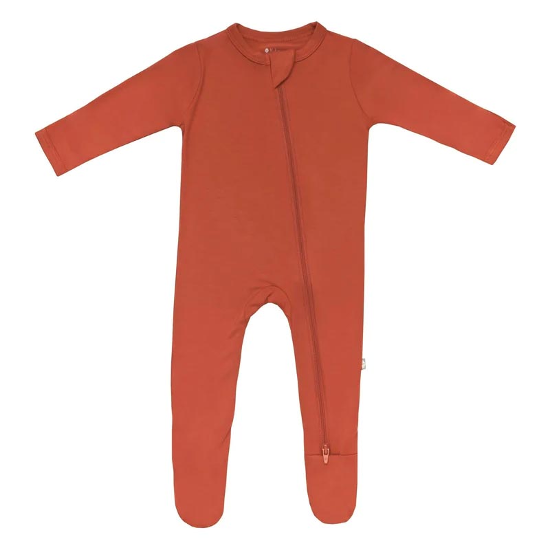 Kyte Baby Zippered Footie - Rust