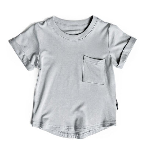 Little Bipsy Bamboo Pocket Tee - Frost (Size 0-3m) *CLEARANCE*