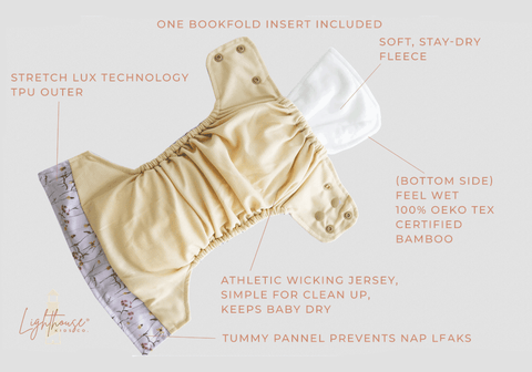 Lighthouse Kids Co Signature One-Size Pocket Diaper