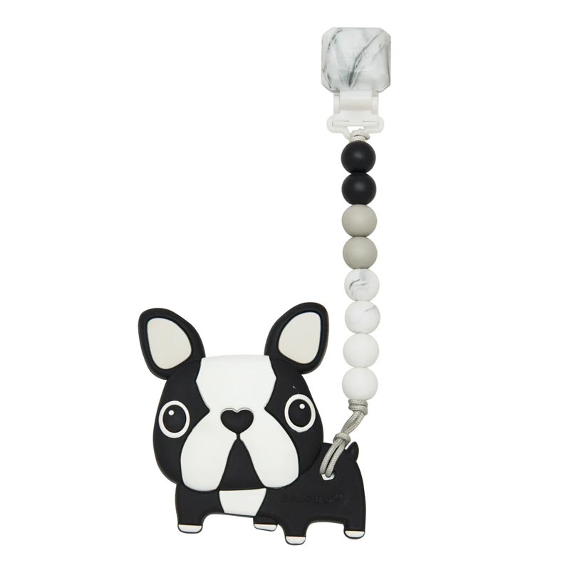 *Loulou Lollipop Black Boston Terrier Teether GEM Set