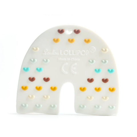 *Loulou Lollipop Neutral Rainbow Silicone Teether