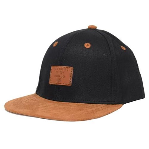 L&P Snapback Hat - Brooklyn - Black & Caramel (Large Adult)