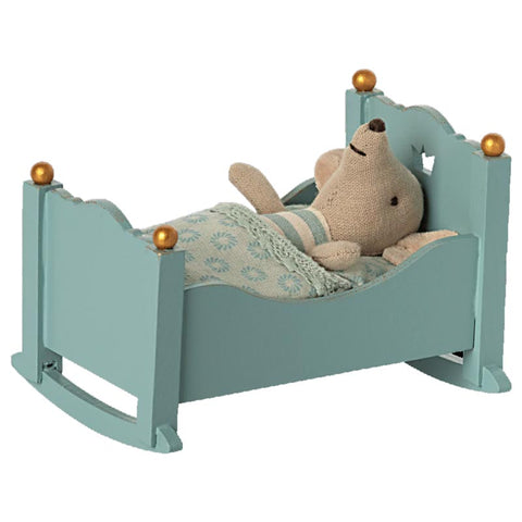 *Maileg Cradle for Baby Mouse - Blue
