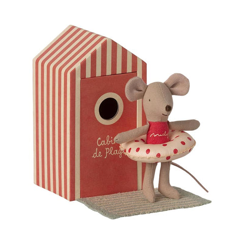 *Maileg Beach Little Sister Mouse in Cabin de Plage