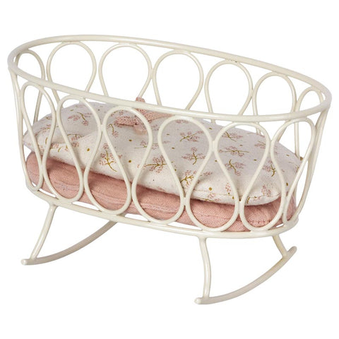 *Maileg MY Cradle - Off-White with Rose Sleeping Bag