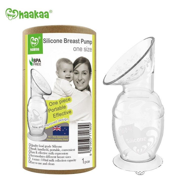*Haakaa Silicone Breast Pump with Suction Base - 4 oz/100mL