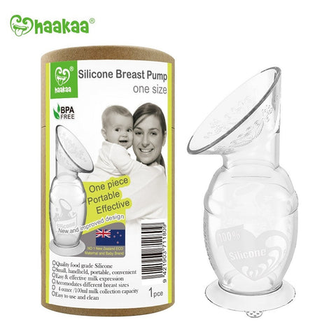 *Haakaa Silicone Breast Pump with Suction Base - 4 oz/100mL