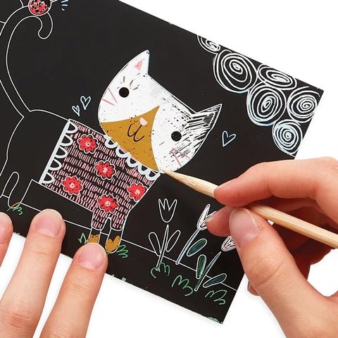 *Ooly Mini Scratch & Scribble Art Kit - Cutie Cats