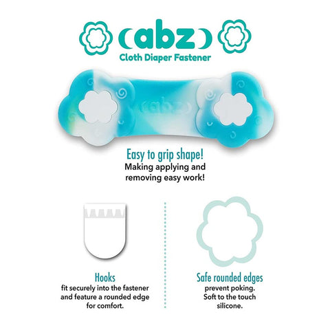 *OsoCozy ABZ Cloth Diaper Fasteners - 2 Pairs