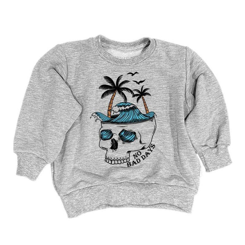 Portage and Main Skull Surfing Retrofit Sweatshirt (Size 6-12m) *CLEARANCE*