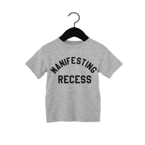 Portage and Main Tee - Grey Manifesting Recess  (Size Youth Large) *CLEARANCE*