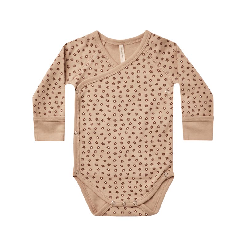 Quincy Mae Side Snap Bodysuit - Blush Pointelle (Size 3-6m) *CLEARANCE*