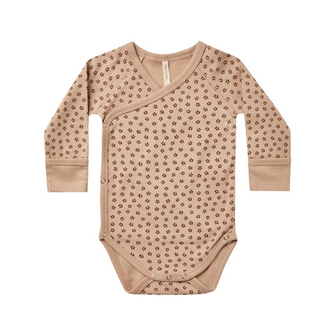 Quincy Mae Side Snap Bodysuit - Blush Pointelle (Size 3-6m) *CLEARANCE*